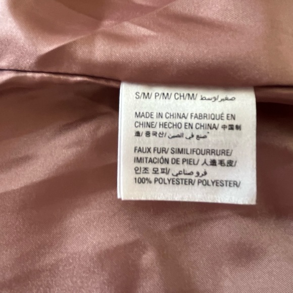 Dusty rose faux fur jacket. - Picture 7 of 10